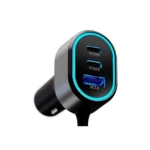 Cargador de carro 100W - 6 Puertos USB-C y USB-A con panel de extensión - Image 3